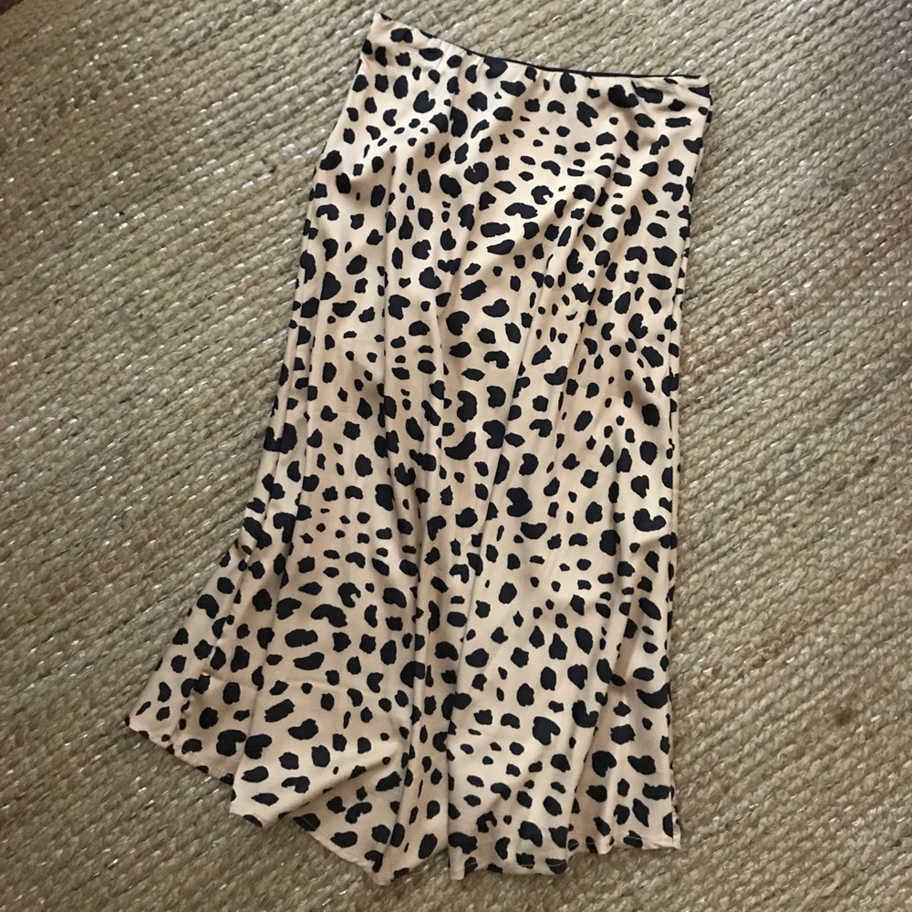 Leopard Midi Slip skirt